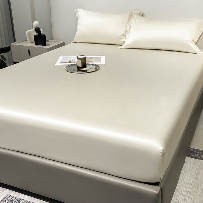 91家纺网 家纺一手货源 找家纺 丝芙妮家居（原乐视家纺） 2025春夏新款纯色天丝单床笠 床笠单件 奶昔