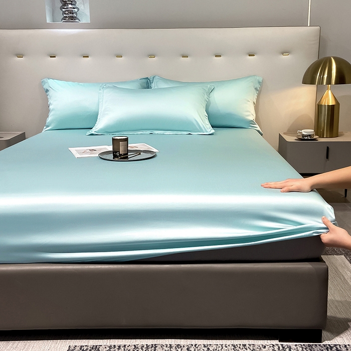 91家纺网 家纺一手货源 找家纺 丝芙妮家居（原乐视家纺） 2025春夏新款纯色天丝单床笠 床笠单件 品兰