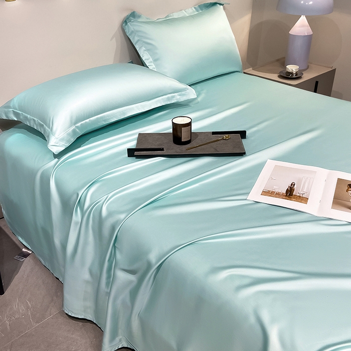 91家纺网 家纺一手货源 找家纺 丝芙妮家居（原乐视家纺） 2025春夏新款纯色天丝单床单 床单单件 品兰