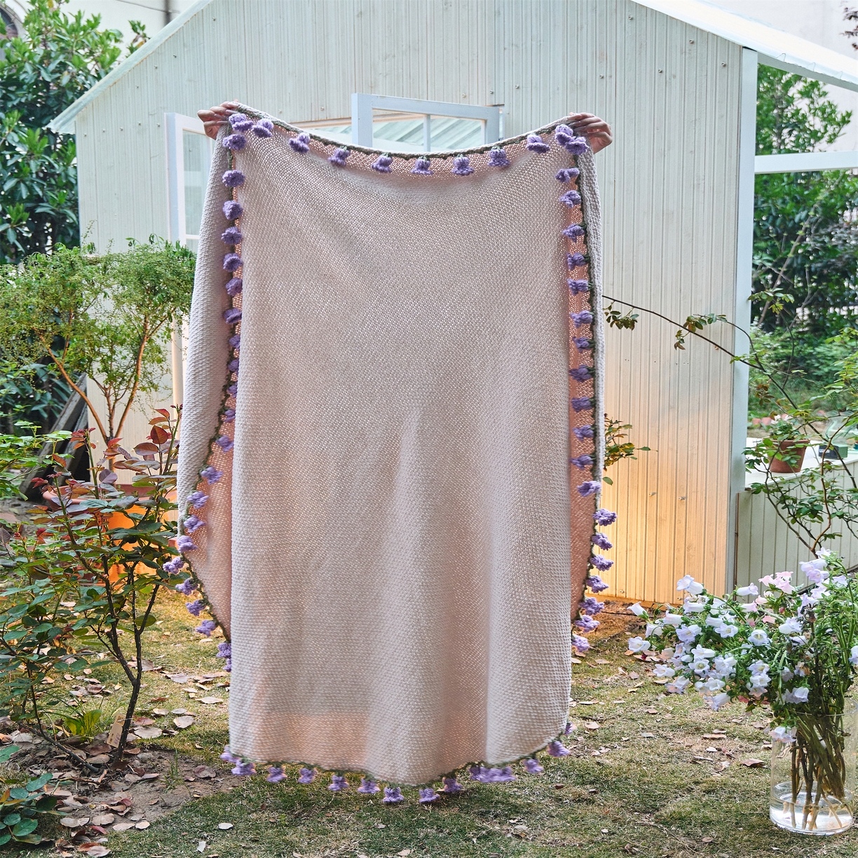 91家纺网 家纺一手货源 找家纺 （总）暖绵绵家纺 2025春夏新款玫瑰花束毯多功能盖毯毛毯毯子-特兰顿