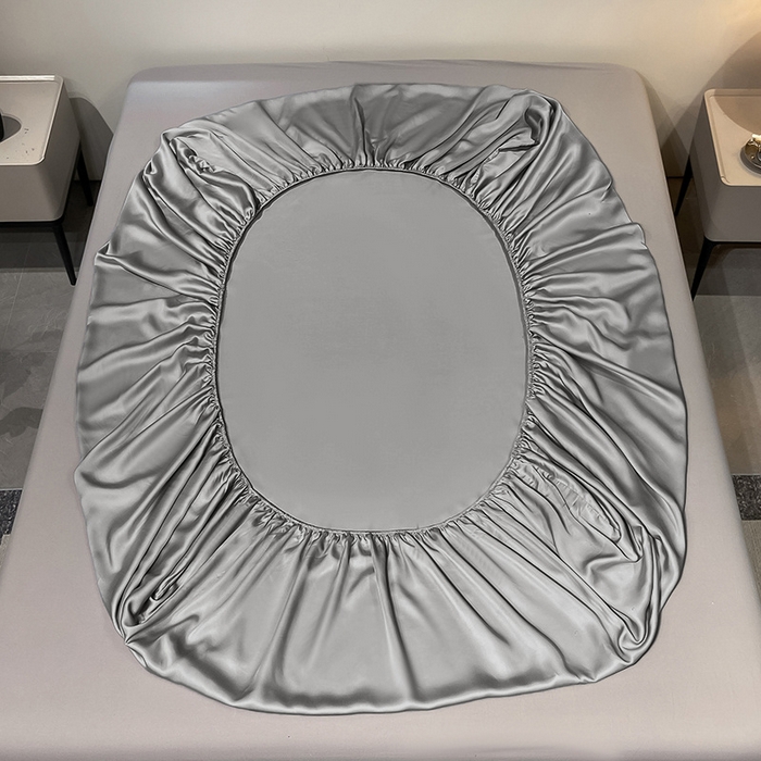 91家纺网 家纺一手货源 找家纺 丝芙妮家居（原乐视家纺） 2025春夏新款纯色天丝单床笠 床笠单件 银灰