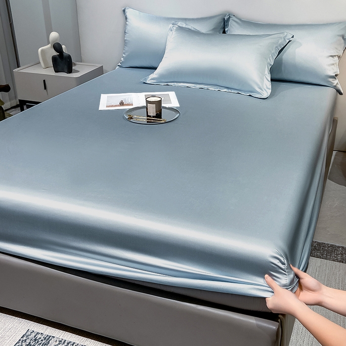 丝芙妮家居（原乐视家纺） 2025春夏新款纯色天丝单床笠 床笠单件 逐浪兰