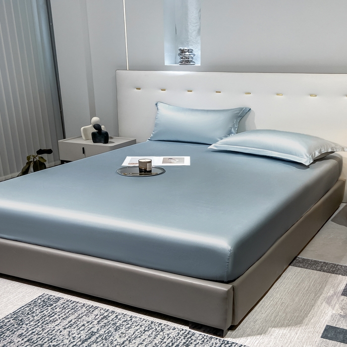 91家纺网 家纺一手货源 找家纺 丝芙妮家居（原乐视家纺） 2025春夏新款纯色天丝单床笠 床笠单件 逐浪兰