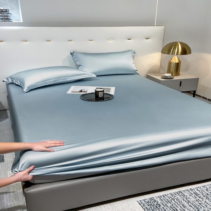 91家纺网 家纺一手货源 找家纺 丝芙妮家居（原乐视家纺） 2025春夏新款纯色天丝单床笠 床笠单件 逐浪兰