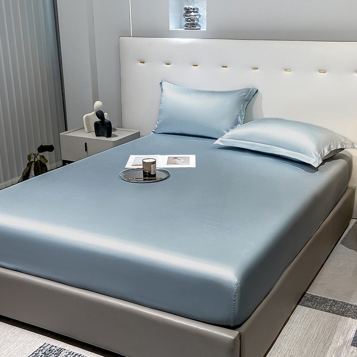 91家纺网 家纺一手货源 找家纺 丝芙妮家居（原乐视家纺） 2025春夏新款纯色天丝单床笠 床笠单件 逐浪兰