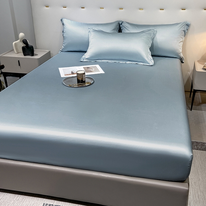 91家纺网 家纺一手货源 找家纺 丝芙妮家居（原乐视家纺） 2025春夏新款纯色天丝单床笠 床笠单件 逐浪兰