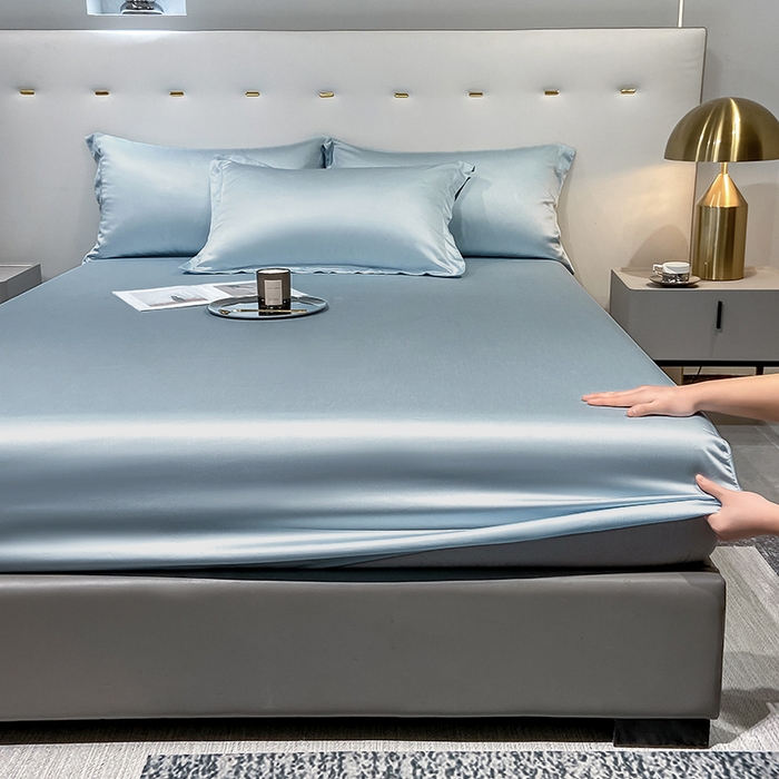 91家纺网 家纺一手货源 找家纺 丝芙妮家居（原乐视家纺） 2025春夏新款纯色天丝单床笠 床笠单件 逐浪兰