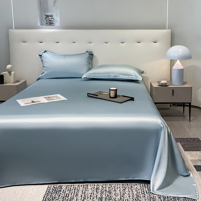 91家纺网 家纺一手货源 找家纺 丝芙妮家居（原乐视家纺） 2025春夏新款纯色天丝单床单 床单单件 逐浪兰