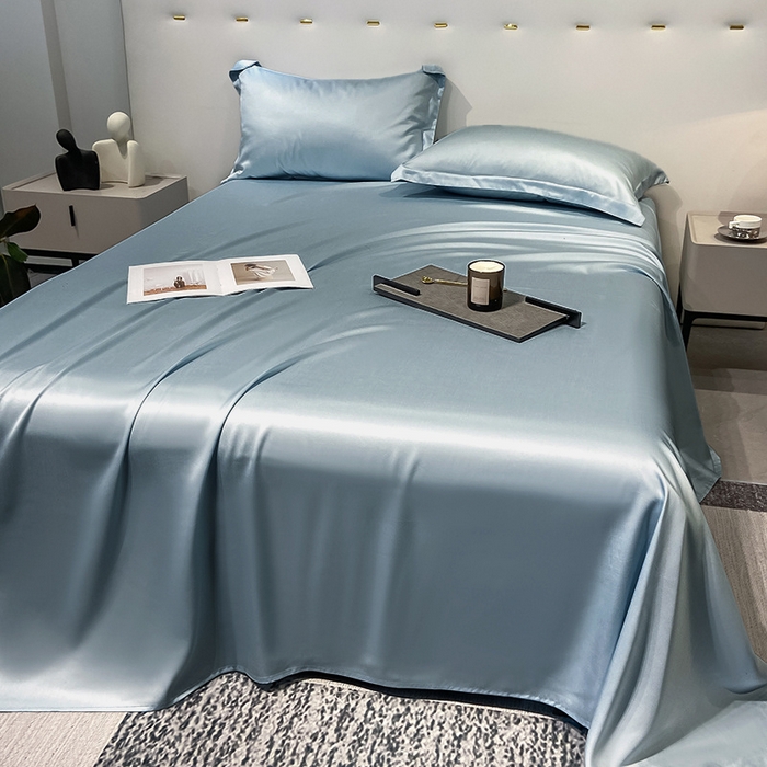 91家纺网 家纺一手货源 找家纺 丝芙妮家居（原乐视家纺） 2025春夏新款纯色天丝单床单 床单单件 逐浪兰