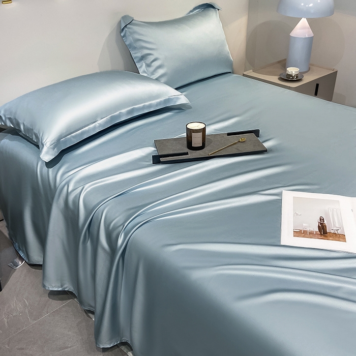 91家纺网 家纺一手货源 找家纺 丝芙妮家居（原乐视家纺） 2025春夏新款纯色天丝单床单 床单单件 逐浪兰