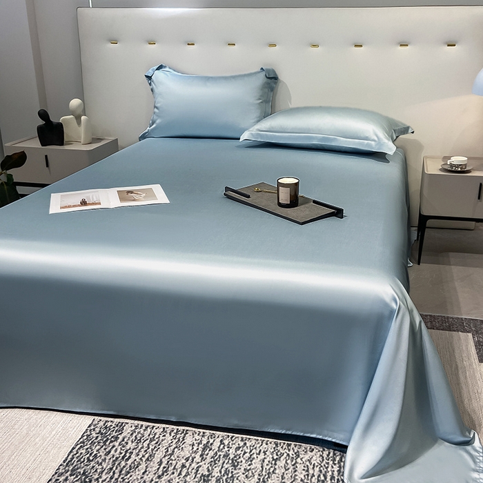 91家纺网 家纺一手货源 找家纺 丝芙妮家居（原乐视家纺） 2025春夏新款纯色天丝单床单 床单单件 逐浪兰
