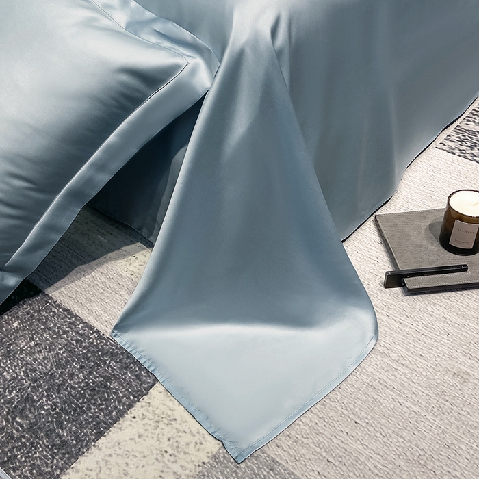 91家纺网 家纺一手货源 找家纺 丝芙妮家居（原乐视家纺） 2025春夏新款纯色天丝单床单 床单单件 逐浪兰