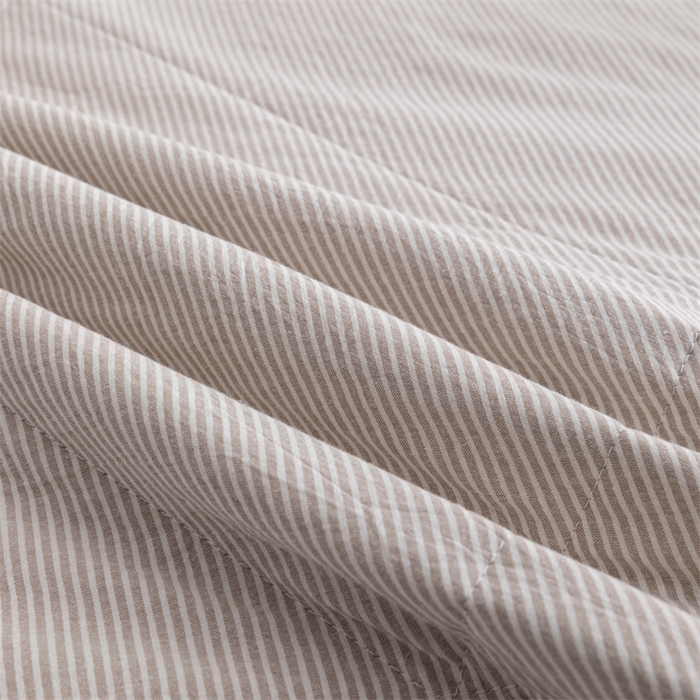 91家纺网 家纺一手货源 找家纺 天瑜家纺 2025新款色织全棉水洗棉棉花夏被 咖细条