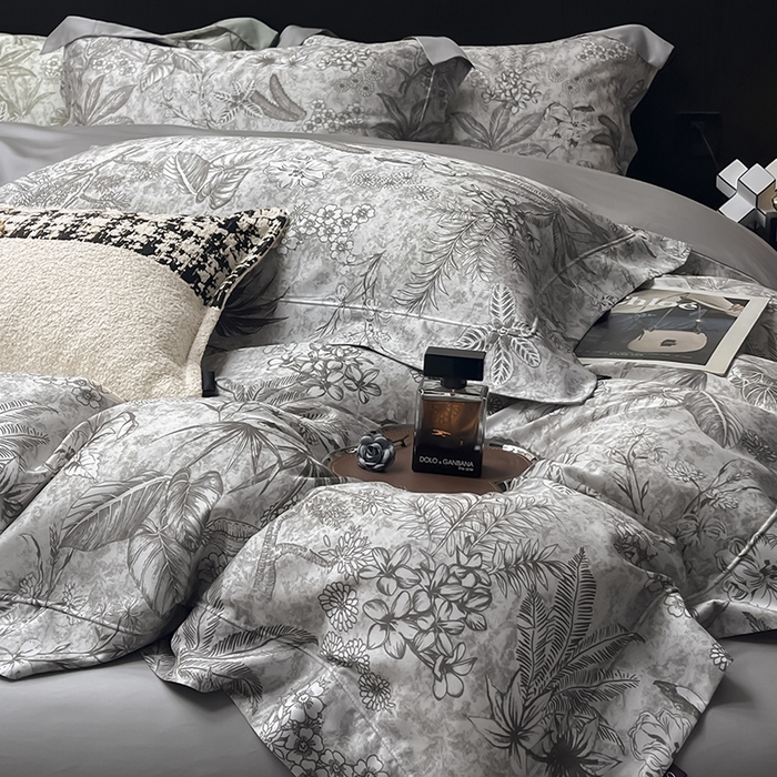 91家纺网 家纺一手货源 找家纺 （总）   2025高端轻奢A类天丝棉印花四件套全棉数码印花丝滑裸睡被套真丝夏季床上用品