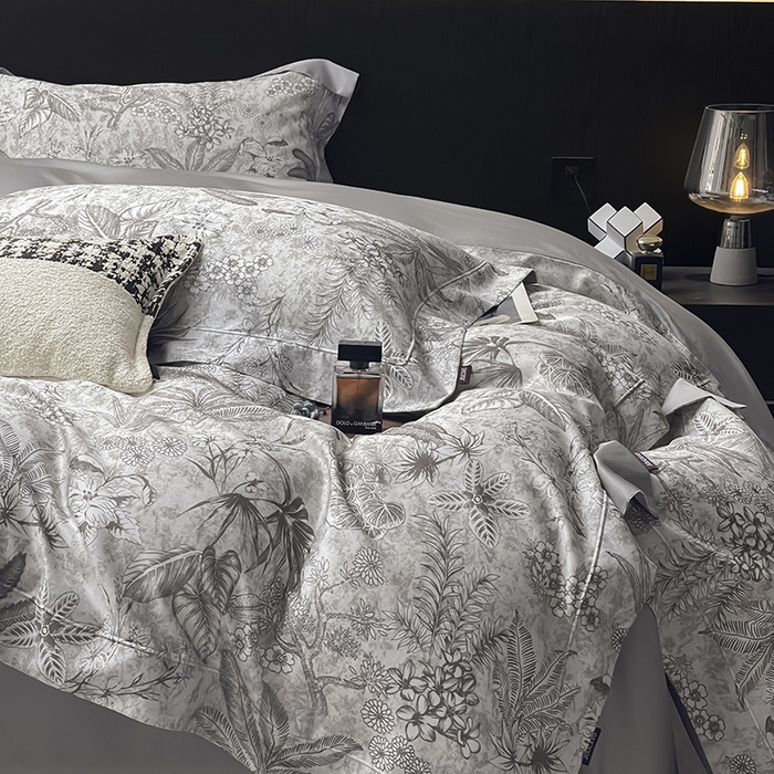 91家纺网 家纺一手货源 找家纺 （总）   2025高端轻奢A类天丝棉印花四件套全棉数码印花丝滑裸睡被套真丝夏季床上用品