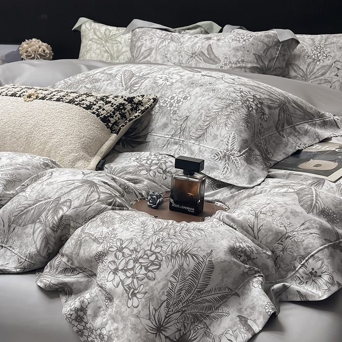 91家纺网 家纺一手货源 找家纺 （总）   2025高端轻奢A类天丝棉印花四件套全棉数码印花丝滑裸睡被套真丝夏季床上用品