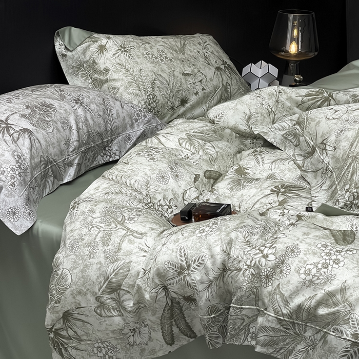 91家纺网 家纺一手货源 找家纺 （总） 2025新品A类100支天丝棉夹棉床盖床笠四件套全棉床单夏季轻奢真丝高端床上用品