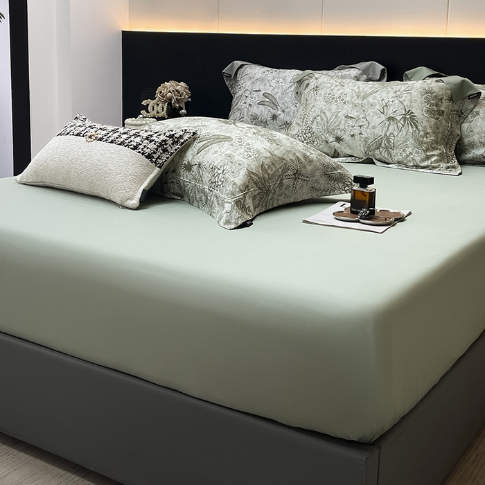 91家纺网 家纺一手货源 找家纺 （总） 2025新品A类100支天丝棉夹棉床盖床笠四件套全棉床单夏季轻奢真丝高端床上用品