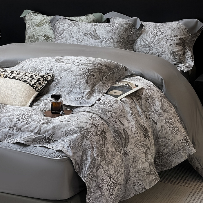 91家纺网 家纺一手货源 找家纺 （总） 2025新品A类100支天丝棉夹棉床盖床笠四件套全棉床单夏季轻奢真丝高端床上用品