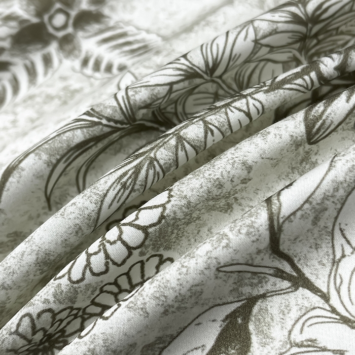 91家纺网 家纺一手货源 找家纺  2025高端轻奢A类天丝棉印花四件套全棉数码印花丝滑裸睡被套真丝夏季床上用品 丽芙-绿