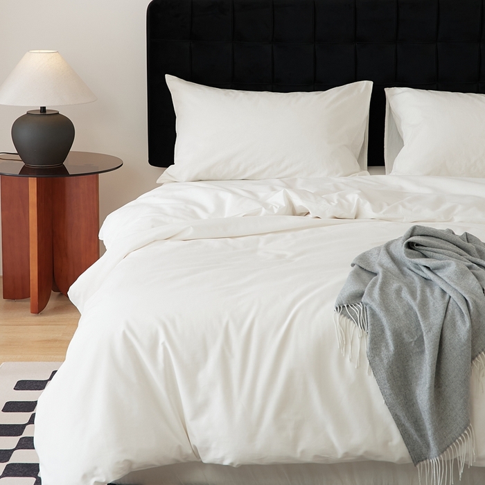 91家纺网 家纺一手货源 找家纺 EH家居 2025全棉半糖主义-单品系列-被套 半糖-纯白