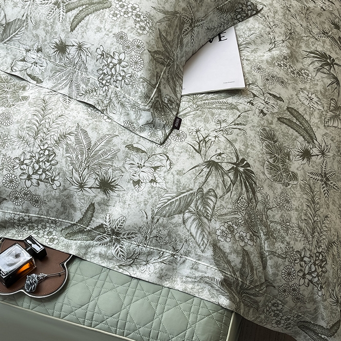 91家纺网 家纺一手货源 找家纺 （总） 2025新品A类天丝棉夹棉床盖床笠四件套全棉真丝保护罩高级感数码印花床上用品