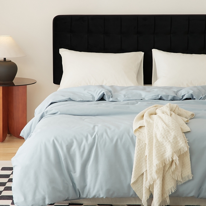 91家纺网 家纺一手货源 找家纺 EH家居 2025全棉半糖主义-单品系列-被套 半糖-光蓝