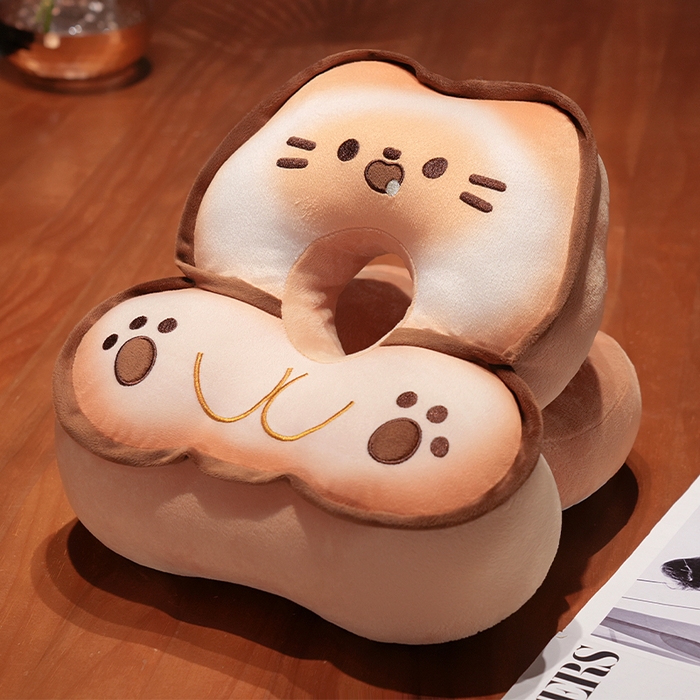 （总）仟亿莱 2025新款黄油饼干冰豆豆双面午睡枕枕头枕芯