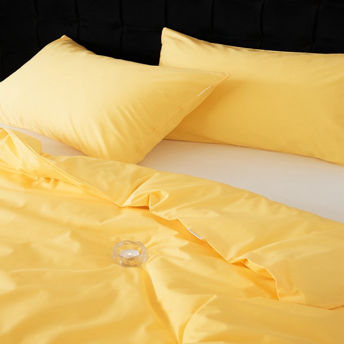 91家纺网 家纺一手货源 找家纺 EH家居 2025全棉半糖主义-单品系列-被套 半糖-芒果黄