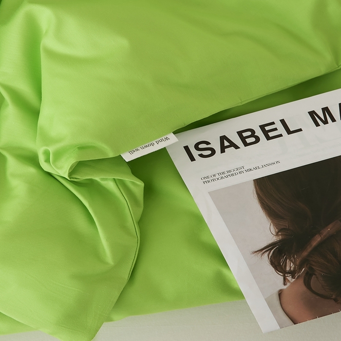 91家纺网 家纺一手货源 找家纺 EH家居 2025全棉半糖主义-单品系列-被套 半糖-苹果绿