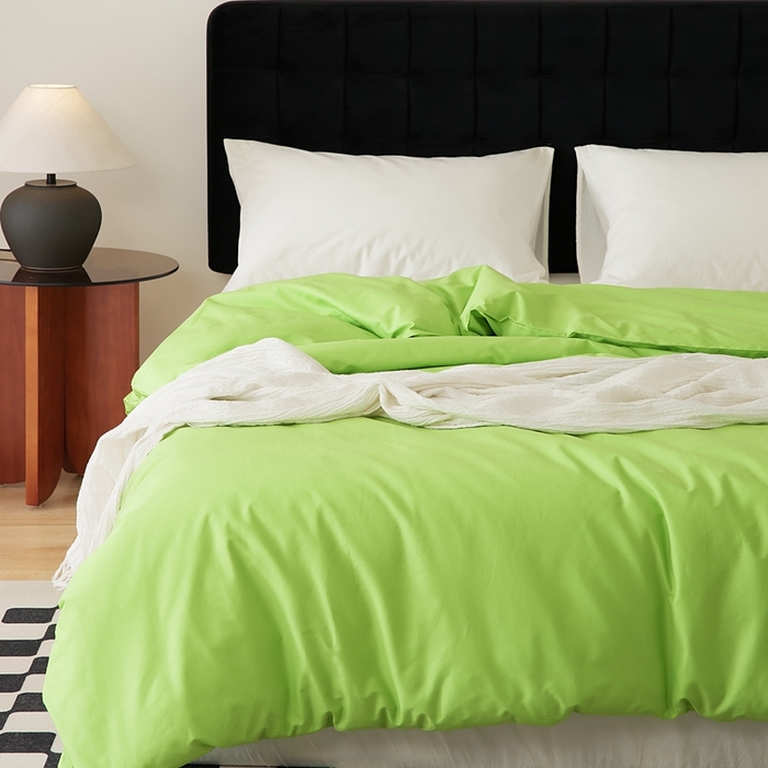 91家纺网 家纺一手货源 找家纺 EH家居 2025全棉半糖主义-单品系列-被套 半糖-苹果绿