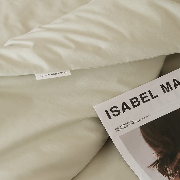 91家纺网 家纺一手货源 找家纺 EH家居 2025全棉半糖主义-单品系列-被套 半糖-浅草色