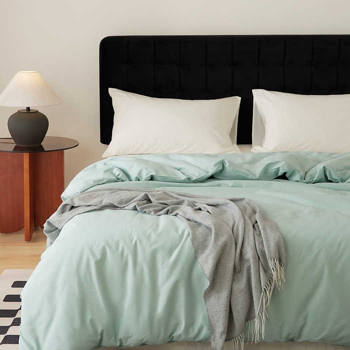 91家纺网 家纺一手货源 找家纺 EH家居 2025全棉半糖主义-单品系列-被套 半糖-浅葱绿