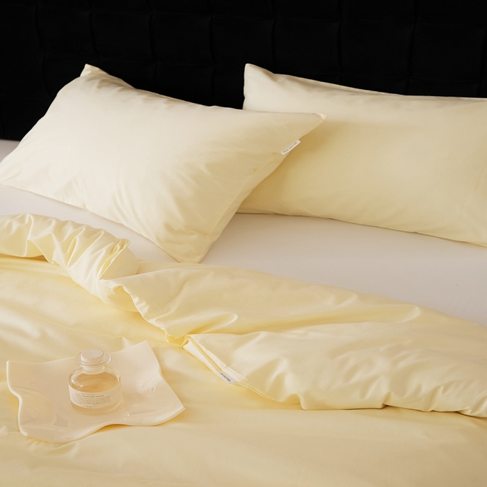 91家纺网 家纺一手货源 找家纺 EH家居 2025全棉半糖主义-单品系列-被套 半糖-浅鹅黄