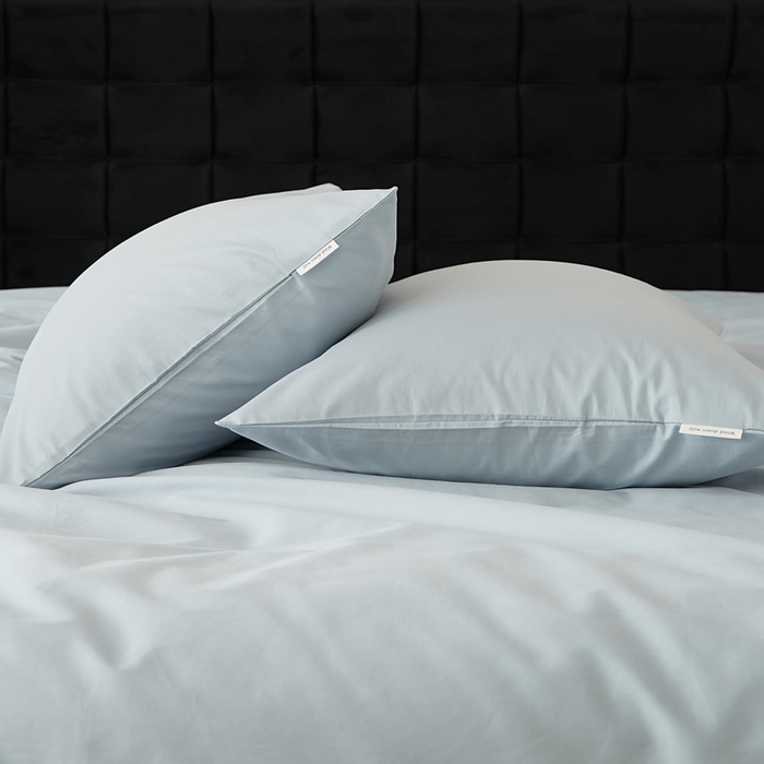 91家纺网 家纺一手货源 找家纺 EH家居 2025全棉半糖主义-单品系列-枕套 半糖-光蓝