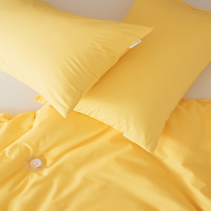 91家纺网 家纺一手货源 找家纺 EH家居 2025全棉半糖主义-单品系列-枕套 半糖-芒果黄