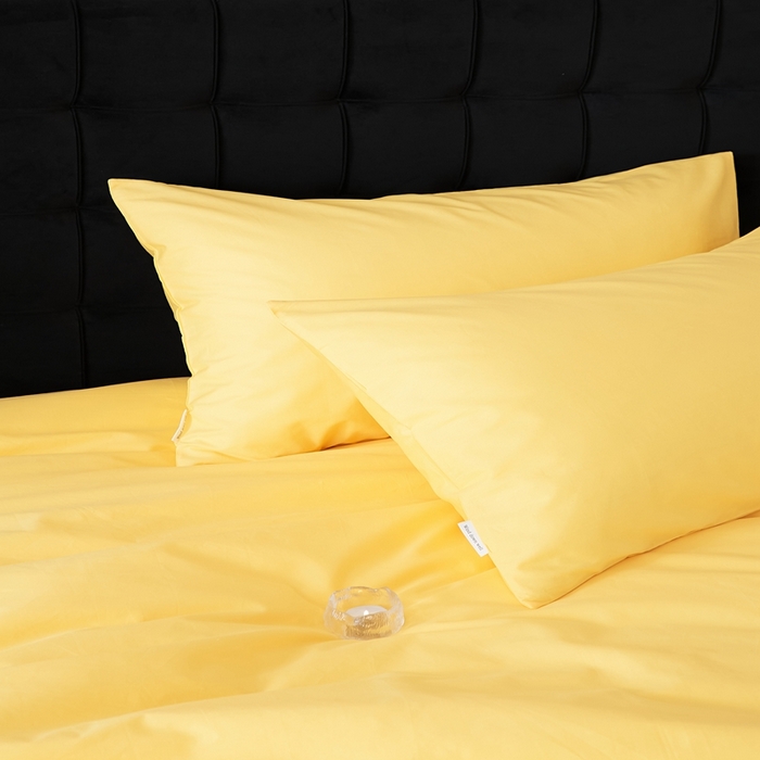 91家纺网 家纺一手货源 找家纺 EH家居 2025全棉半糖主义-单品系列-枕套 半糖-芒果黄