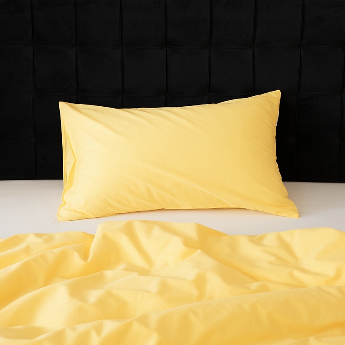 91家纺网 家纺一手货源 找家纺 EH家居 2025全棉半糖主义-单品系列-枕套 半糖-芒果黄