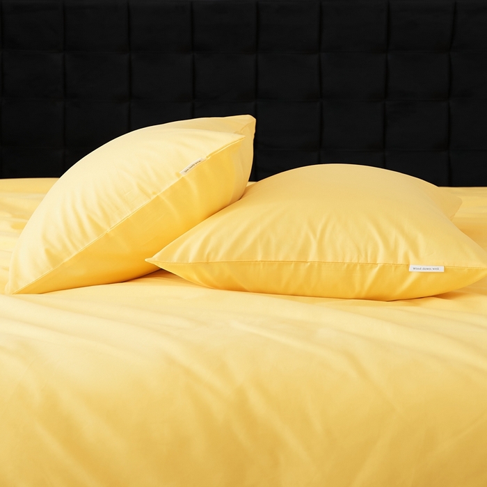 91家纺网 家纺一手货源 找家纺 EH家居 2025全棉半糖主义-单品系列-枕套 半糖-芒果黄