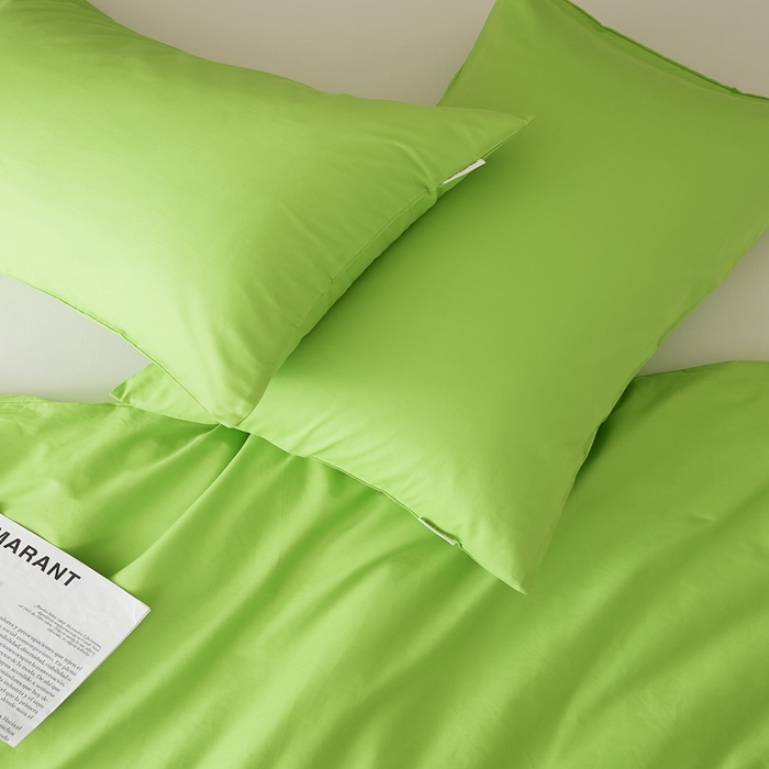 91家纺网 家纺一手货源 找家纺 EH家居 2025全棉半糖主义-单品系列-枕套 半糖-苹果绿