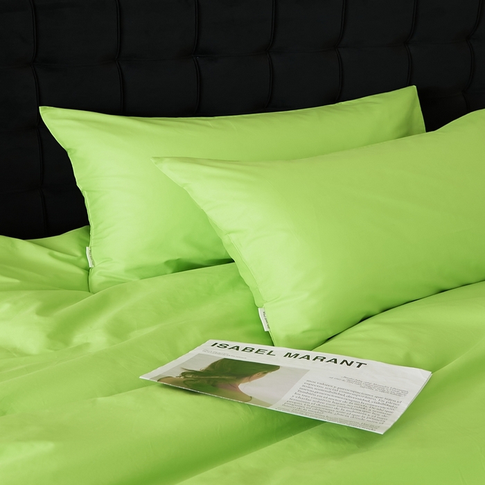 91家纺网 家纺一手货源 找家纺 EH家居 2025全棉半糖主义-单品系列-枕套 半糖-苹果绿