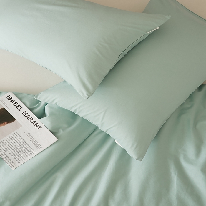 91家纺网 家纺一手货源 找家纺 EH家居 2025全棉半糖主义-单品系列-枕套 半糖-浅葱绿