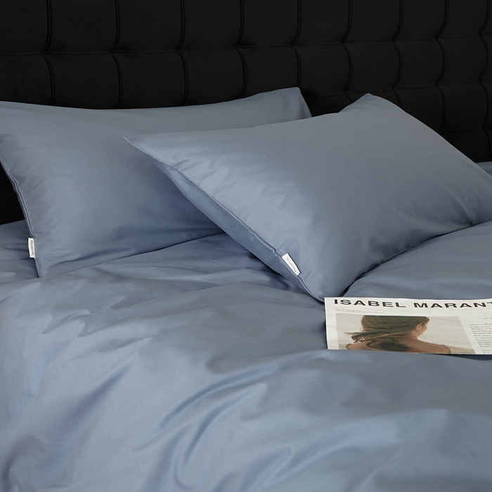 91家纺网 家纺一手货源 找家纺 EH家居 2025全棉半糖主义-单品系列-枕套 半糖-晴蓝