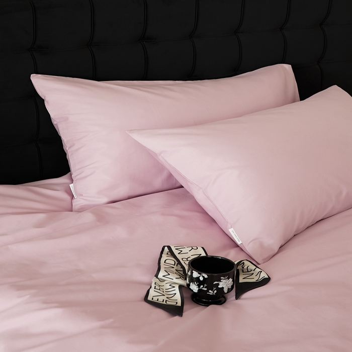 91家纺网 家纺一手货源 找家纺 EH家居 2025全棉半糖主义-单品系列-枕套 半糖-杨妃粉