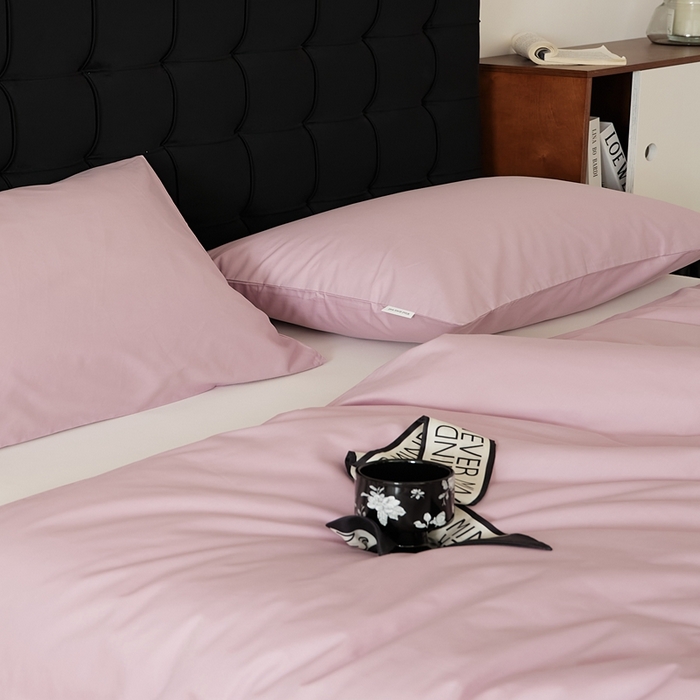 EH家居 2025全棉半糖主义-单品系列-枕套 半糖-杨妃粉