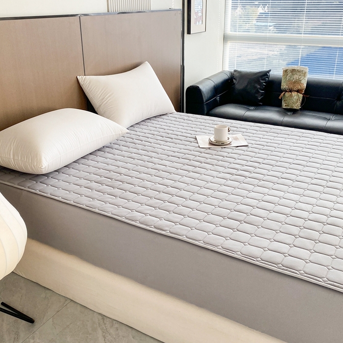 91家纺网 家纺一手货源 找家纺 凡客2025新款夹棉防水绗缝隔尿床笠 灰