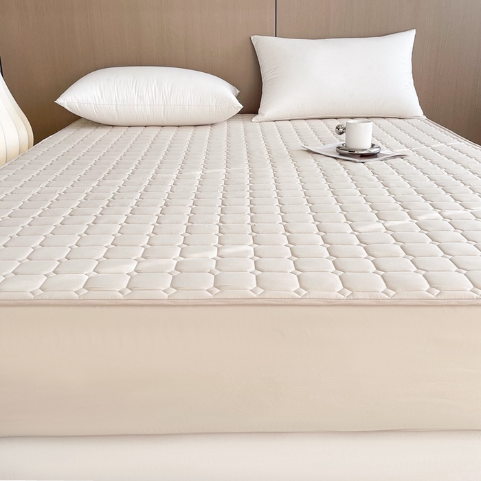 91家纺网 家纺一手货源 找家纺 凡客2025新款夹棉防水绗缝隔尿床笠 卡其