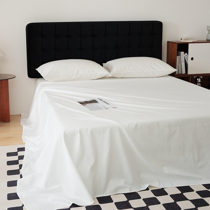 91家纺网 家纺一手货源 找家纺 EH家居 2025全棉半糖主义-单品系列-床单 半糖-纯白