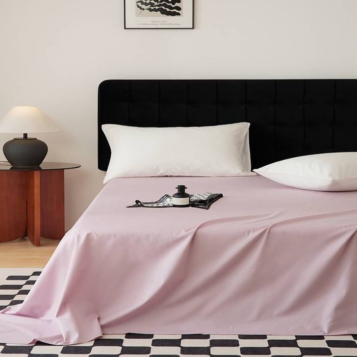 91家纺网 家纺一手货源 找家纺 EH家居 2025全棉半糖主义-单品系列-床单 半糖-杨妃粉