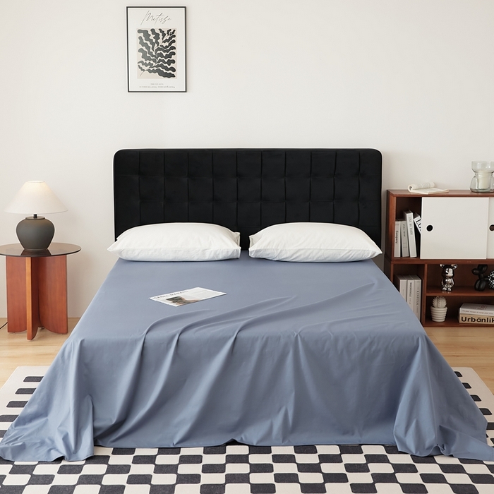 EH家居 2025全棉半糖主义-单品系列-床单 半糖-晴蓝